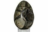 Septarian Dragon Egg Geode - Black Crystals #172809-1